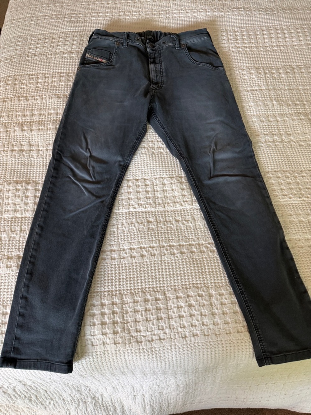 Diesel Slim Jeans in Washed Black 30x30